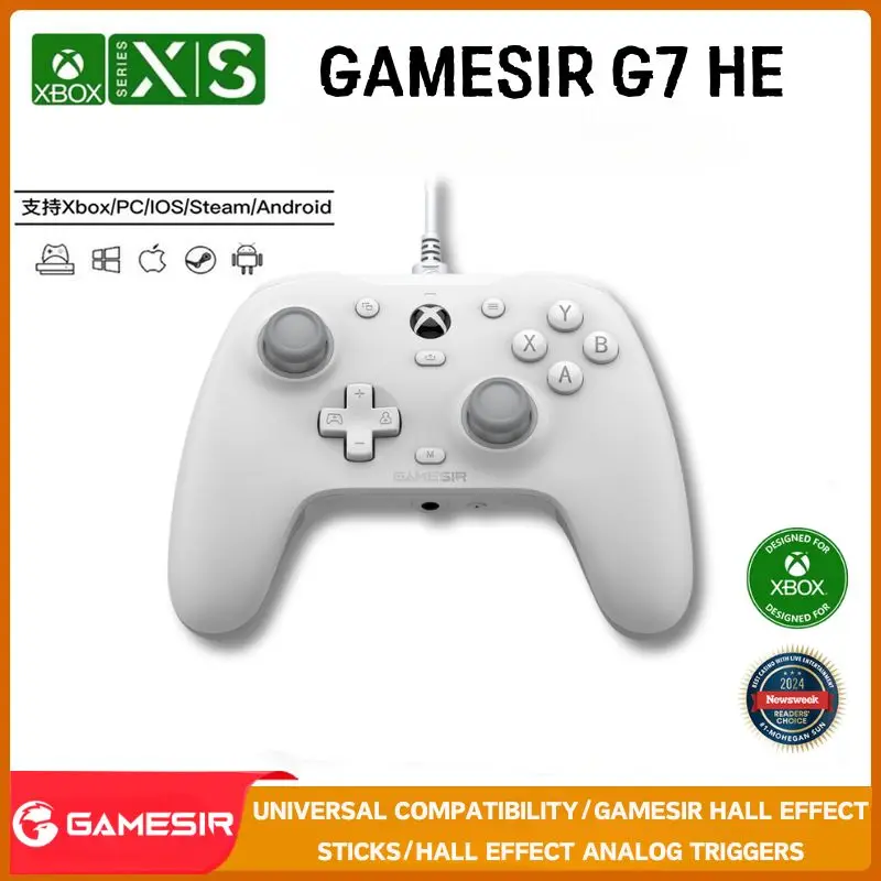 GameSir G7 HE Xbox Gaming Controller Wired Gamepad for Xbox Series X S, Xbox One, ALPS Joystick PC, Replaceable Panels