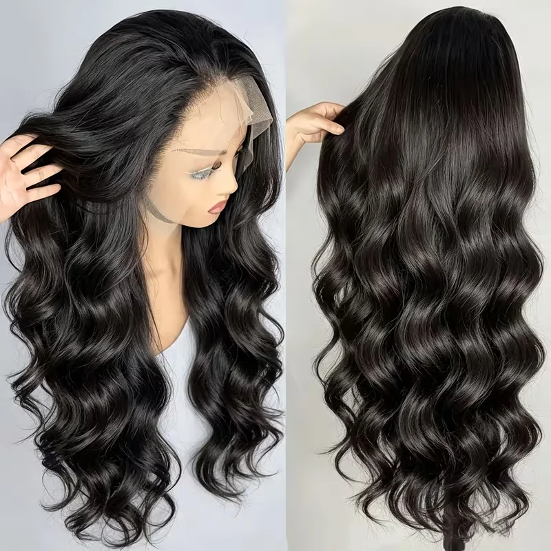220 Density Body Wave Human Hair 34 Inches 13x4 13x6 HD Lace Front Wig 360 Full Lace Front Wig With Baby Hair Pre Plucked Hairline