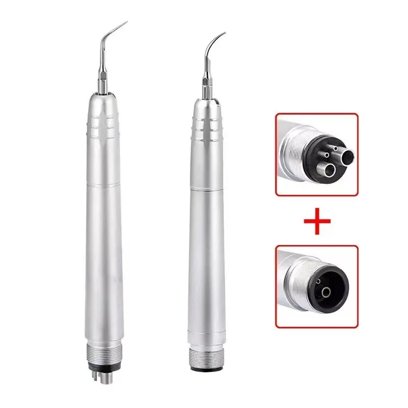 2Hole/4Hole Dental Ultrasonic Air scaler handpiece With 3 Tips  Tooth Calculus Remover cleaning Tool