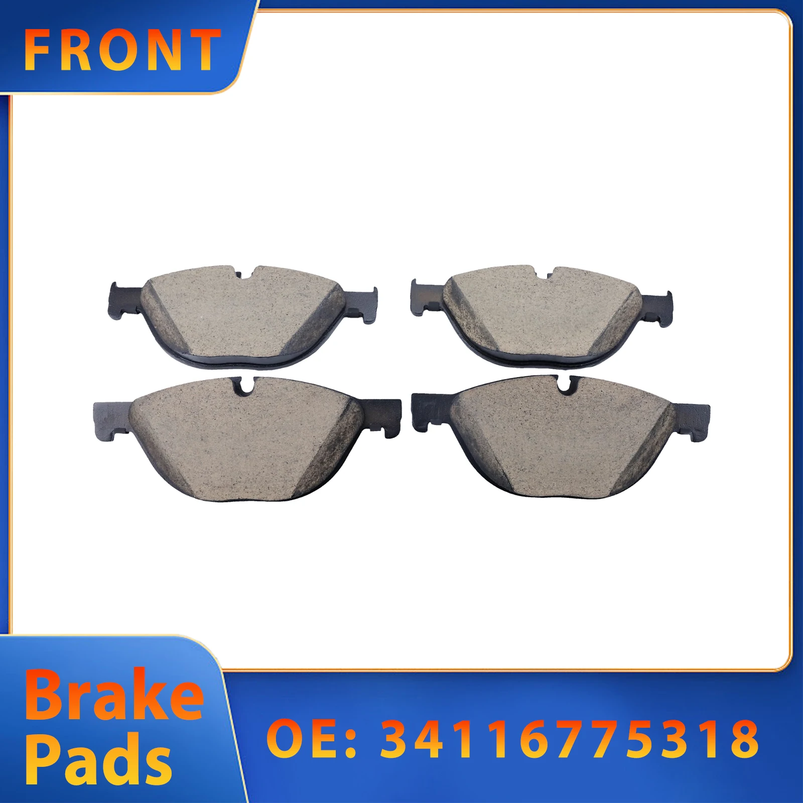 

Front Brake Pad For BMW 525d 530d 535d 535i 550i 640 650i 730d 740d 750Li ActiveHybrid GT528i GT535 GT550i Ceramics Brake Parts