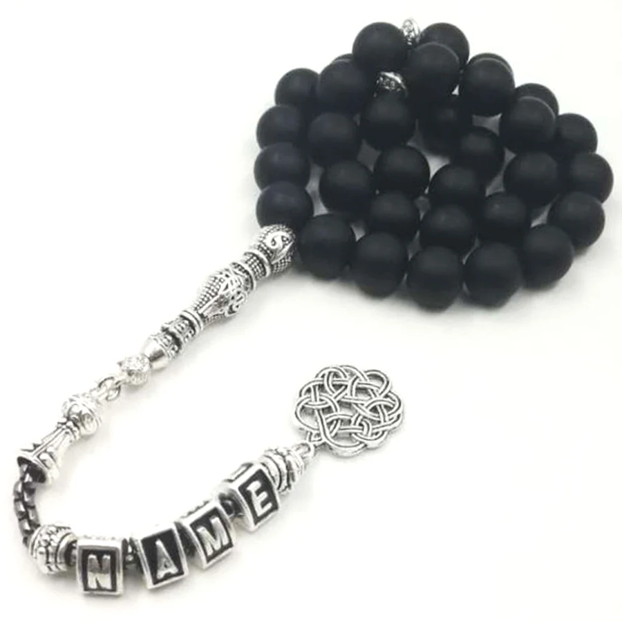 

Tasbih Black agate 33 45 99 prayer beads muslim bracelet arabic pendant islamic Eid gift fashion accessories Jewelry misbaha