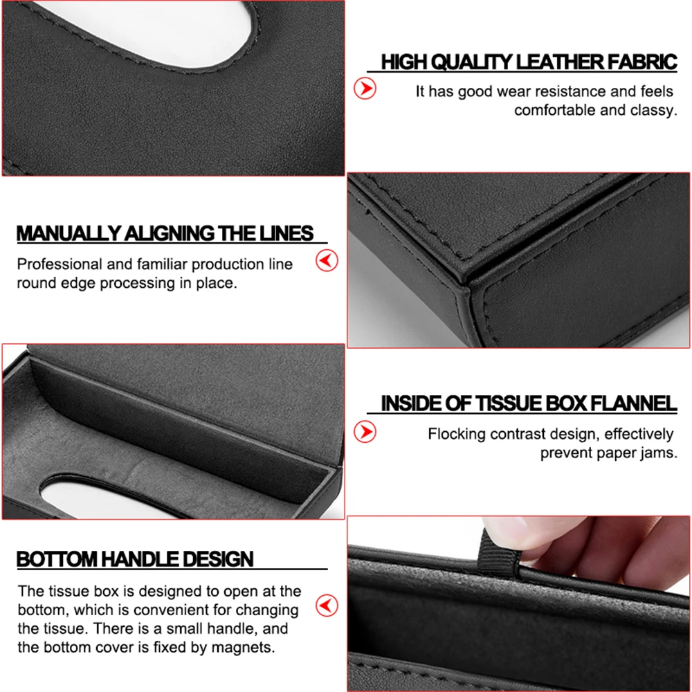 بو الجلود سيارة الأنسجة صندوق السيارات شارة منشفة ورقية حقيبة للتخزين ل تسلا نموذج 3 نموذج S نموذج X لفائف وزارة الدفاع WYE رودستر ملحق