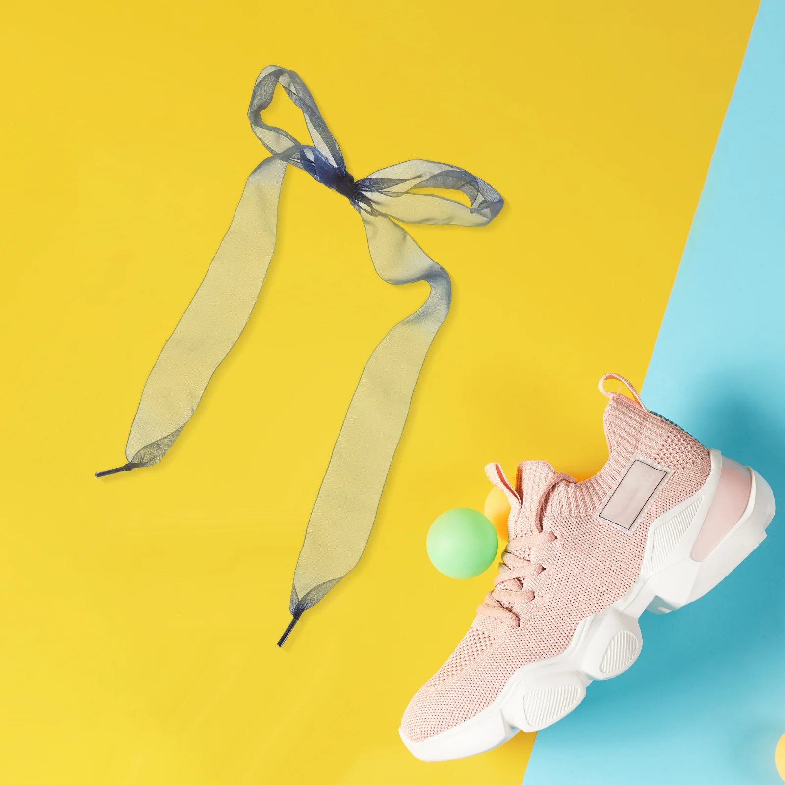 1 par de cadarços planos de cetim chiffon fita de seda cor doce macios e duráveis para tênis sapatos esportivos sandálias de salto