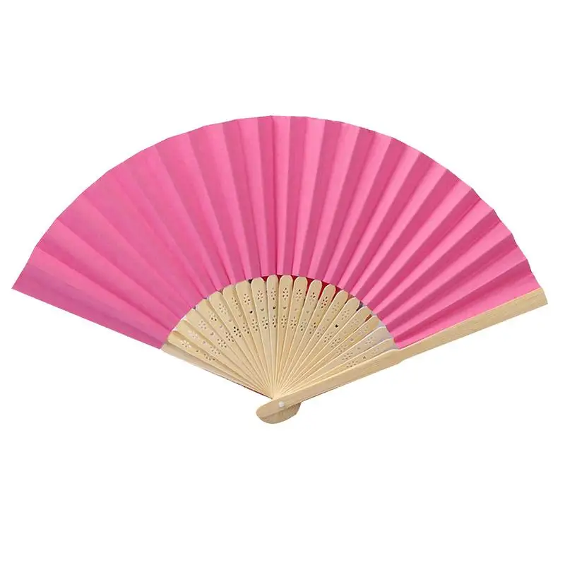 38x21cm Folding Fan Hand paper fan DIY Chinese Folding Fan Wooden Bamboo Antiquity Fold Fans DIY Calligraphy Painting Decor