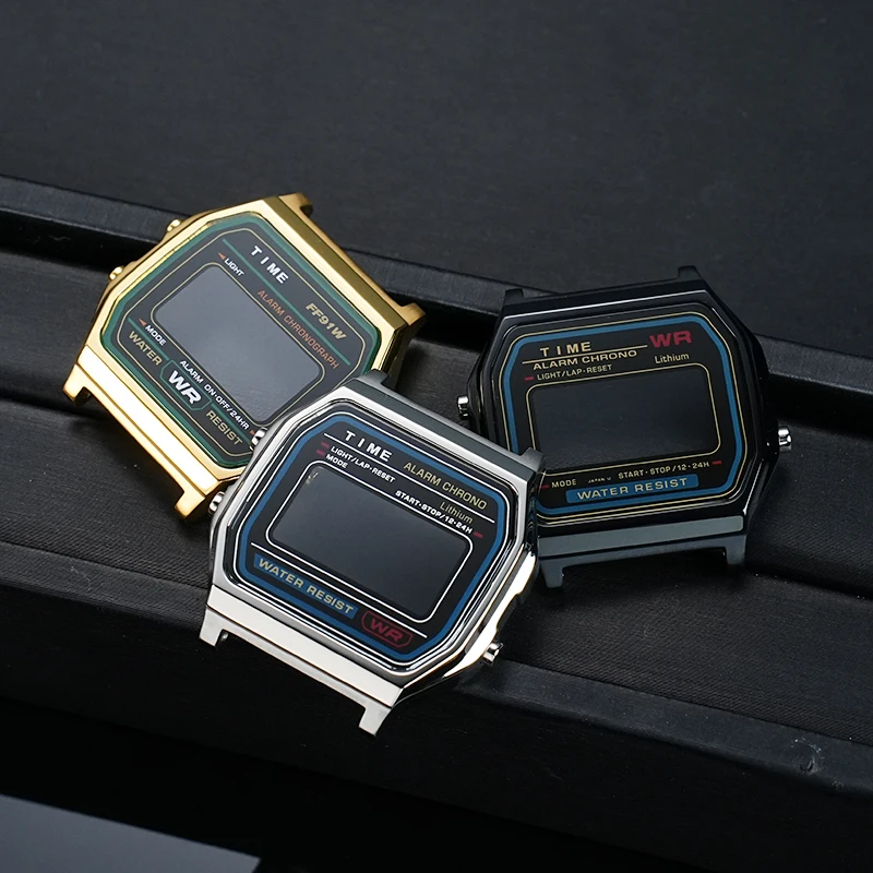 Металлический корпус F-91W, комплект модов, твердый безель из нержавеющей стали, корпус + ремешок для часов Casio 593 F91W A158W A159W, модифицированные аксессуары