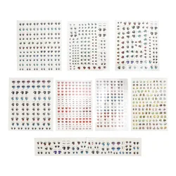 Eyes Stickers Water Decals: 8 Sheets Clay Face Decals Animal Figurine Makeup Decals Diy Accessories Clay