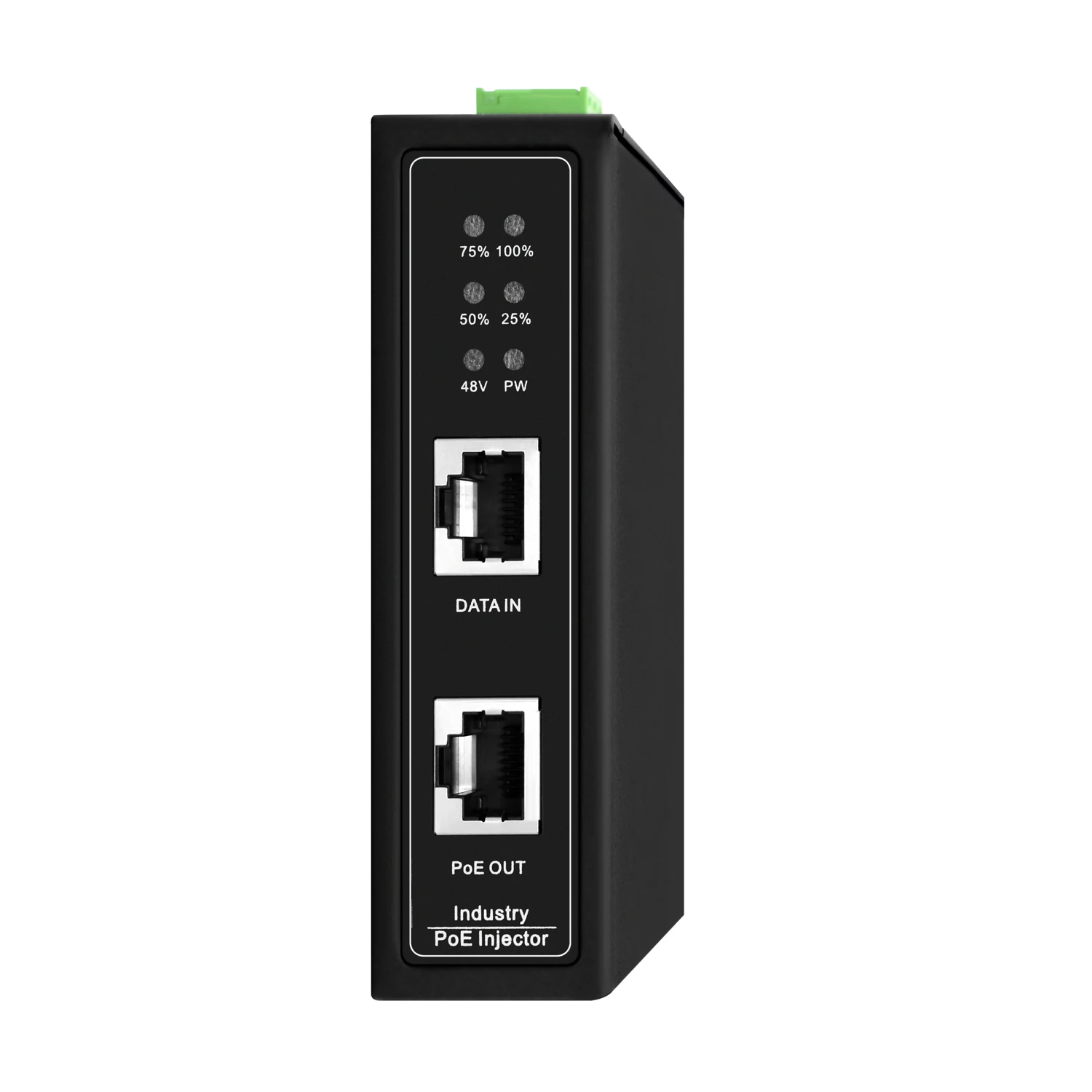 12-57VDC อินพุต 2.5Gbe POE injector 802.3AT/BT สูงสุด 90w เอาต์พุตเกรดอุตสาหกรรม POE Adapter