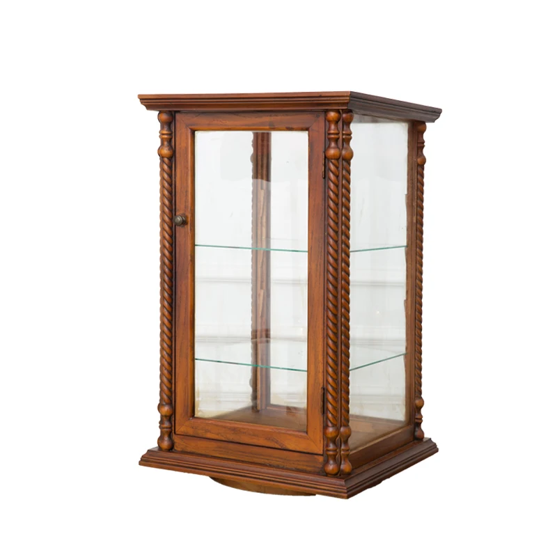 

Ретро шкаф-витрина для хранения, средневековый настольный чай, кофейня, десертный хлеб, витрина, фигурка, детский шкаф