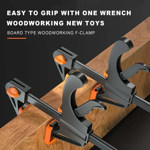 Imagen 2 del producto Abrazaderas de barra de 12 pulgadas para carpintería, abrazaderas de agarre rápido, abrazadera de gatillo, abrazadera de trinquete de una mano, mini abrazadera de barra pequeña para manualidades