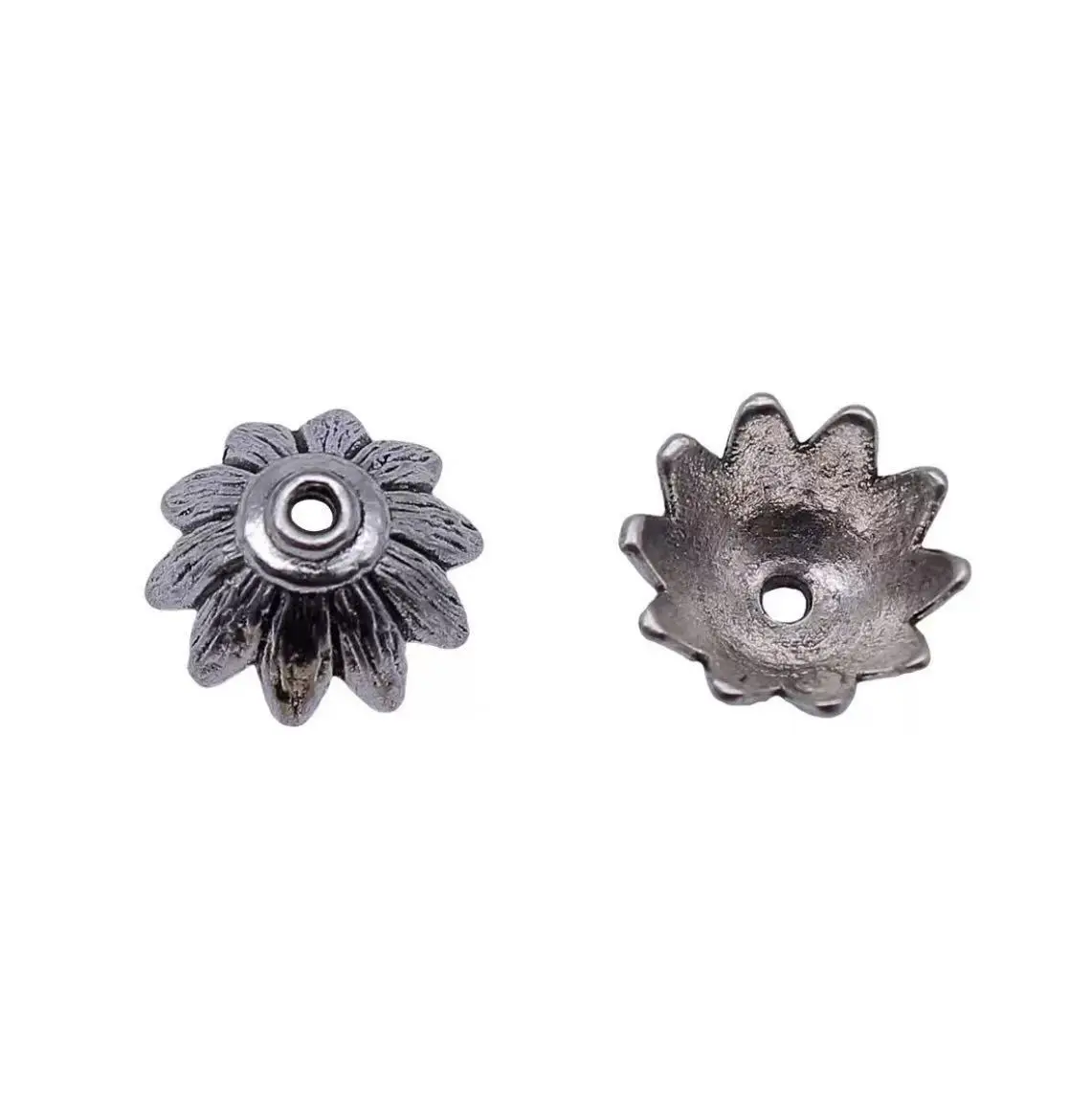 25pcs  14*6.9mm  Zinc alloy metal flower bead caps for  handmade accessories   HW3328