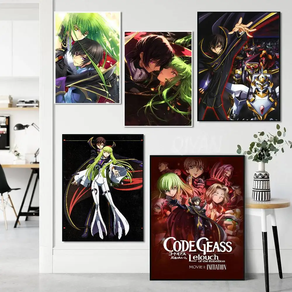 CODE GEASS Lelouch Of The Rebellion Animation Art Sticky Wall Waterproof Home Living Room Bedroom Bar Aesthetic Decoration