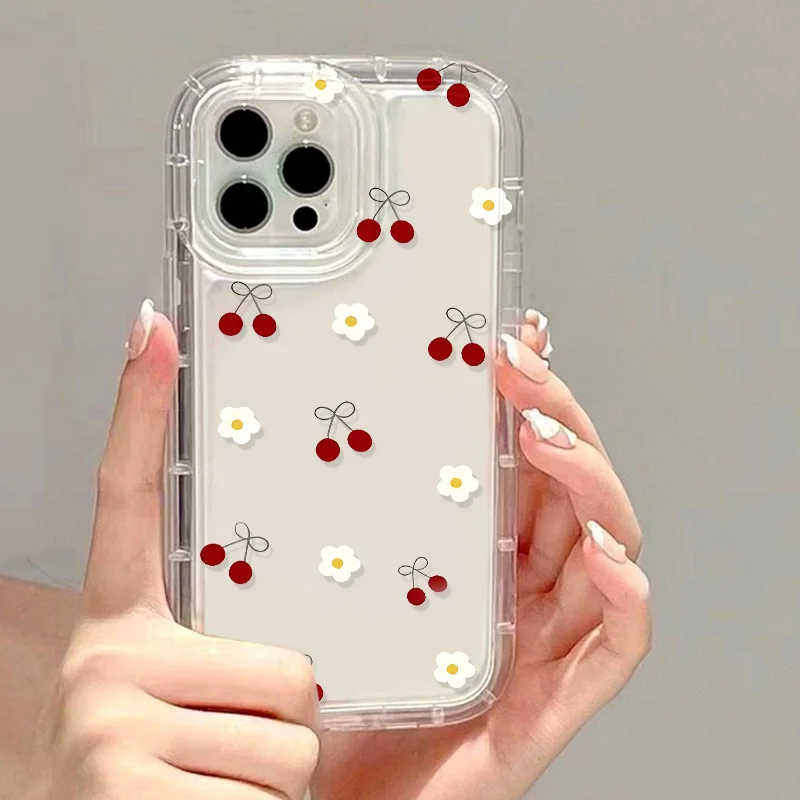Flower Case For iPhone 17 16 15 Pro Case Funda iPhone 11 12 13 14 Pro Max 14 15 7 8 6 Plus SE 2020 X XR XS Max Clear Matte Cover