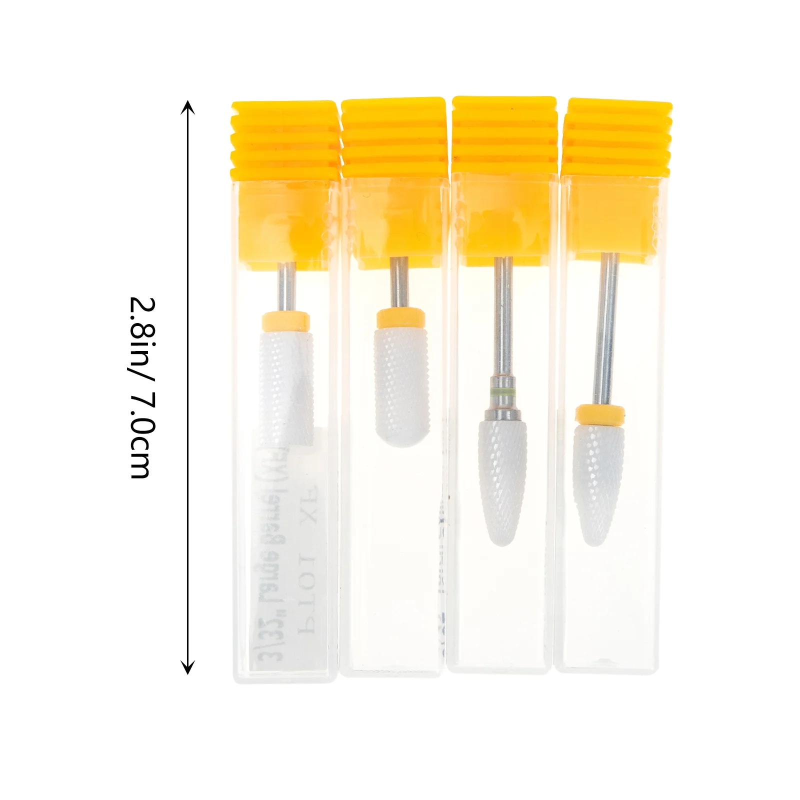 4 قطع من رؤوس ثقب أظافر السيراميك البديلة للأظافر الطبيعية والصناعية وطحن وتلميع ونحت وإزالة البشرة