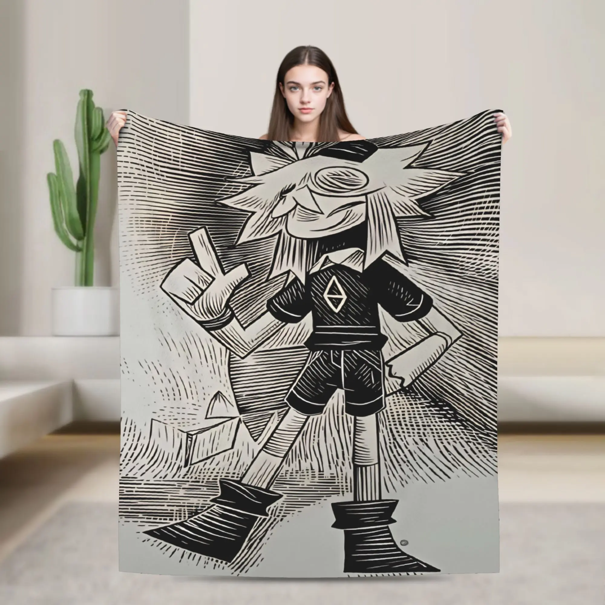 Fundamental Paper Education Anime Soft Blanket  Picnic Plush Bedding Throws Novelty Bedroom Flannel Bedspread Sofa Bed Cover