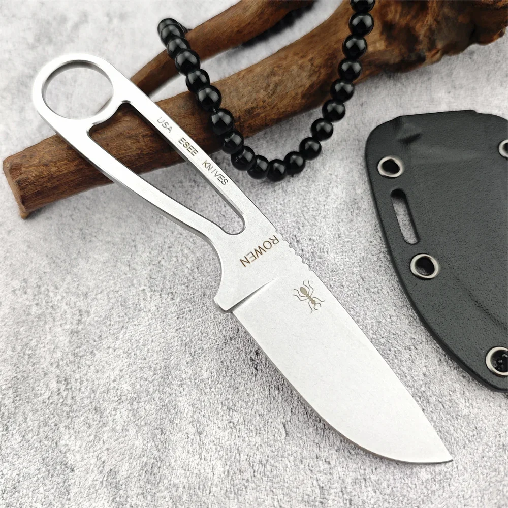 Ant IZULA Straight Knife Camping Hunting Knife 8Cr13mov Fixed Blade Hollow Handle with Kydex Sheath Outdoor EDC Tactical Knife image 2