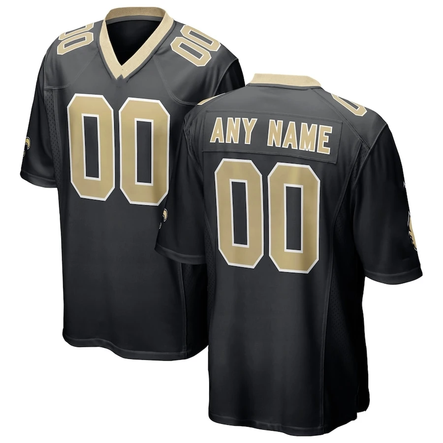 

Custom New Orleans Stitched Jersey America Game Footbball Jersey Personalized Any Name Number For Men Women Youth