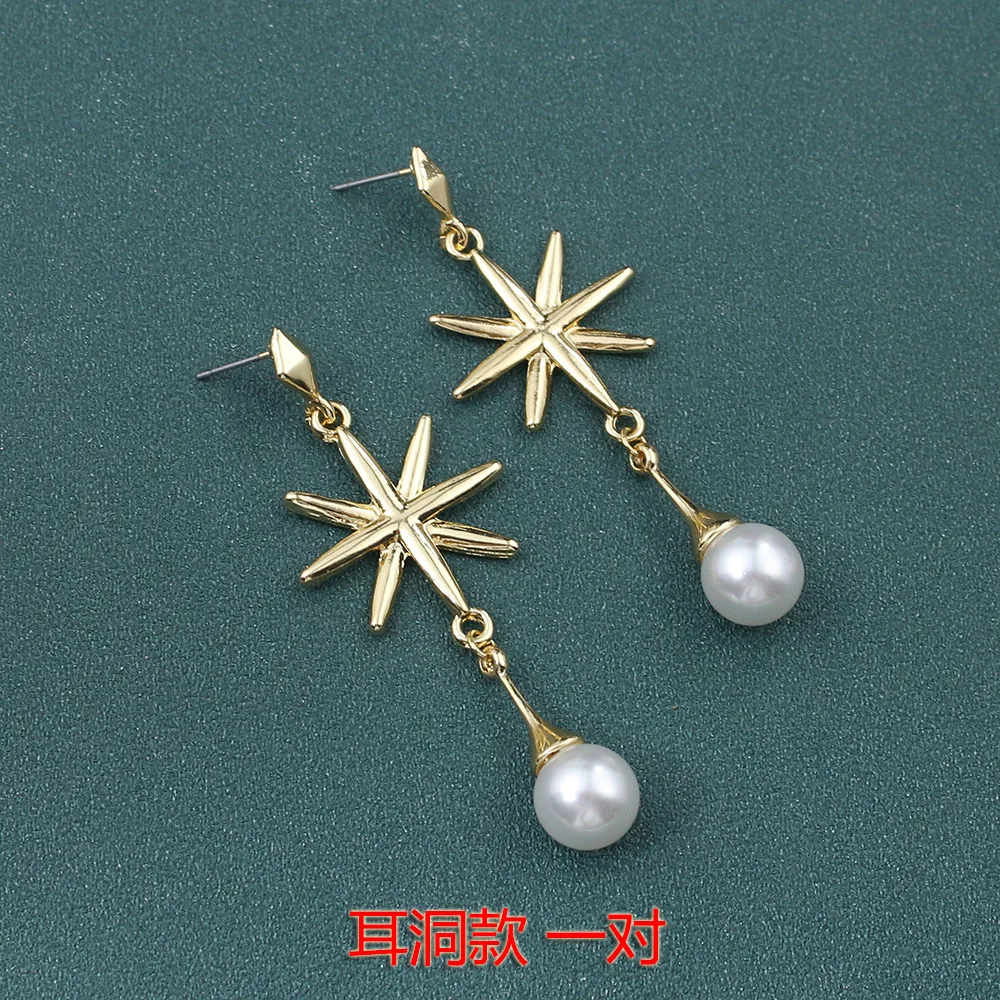 Game Honkai: Star Rail Penocony Cosplay Robin Jewelry Eardrop Pearl Pendant Alloy Ear Clips Stud Earring Dangler Accessories