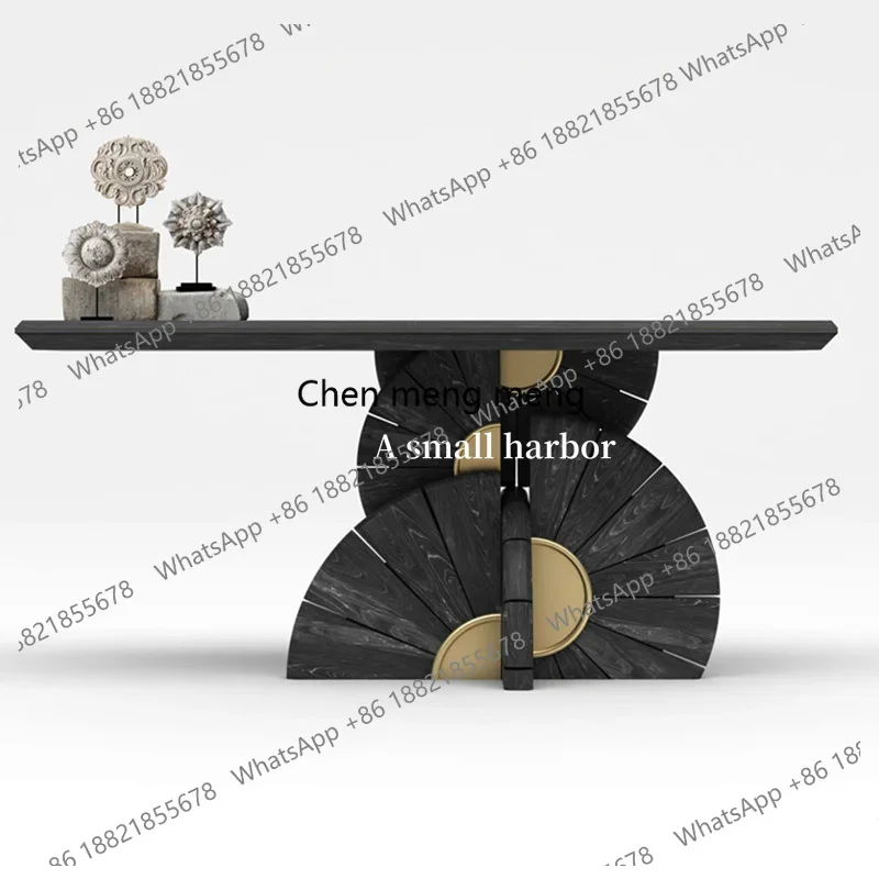 

Entrance Platform Light Luxury Postmodern Creative Living Room Villa Corridor Luxury Stone Entrance Table