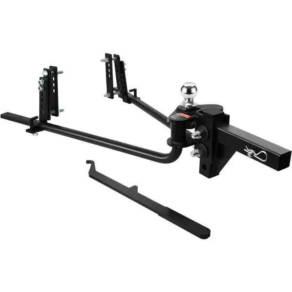 Attelage de distribution de poids VEVOR, kit d'attelages de distribution de poids de 1 000 lb avec contrôle anti-balayage pour remorque, tige en acier massif de 2 pouces