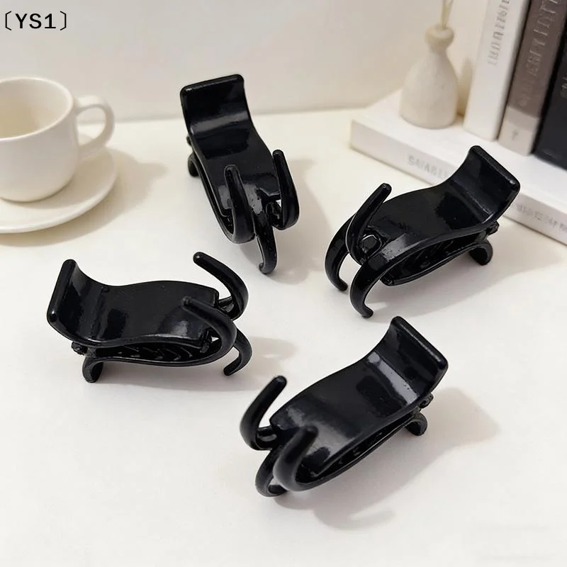 〔YS1〕5/10Pcs Creamy Hair Clip Accessories Black Mini 2+1 Three-Pronged Hair Clip Korean Seamless Bangs Clip