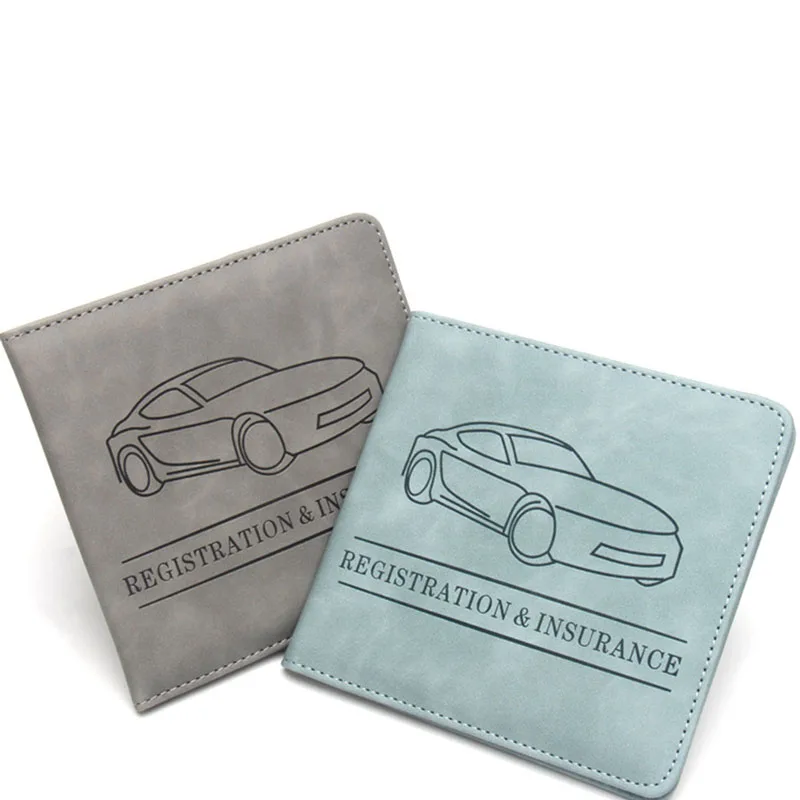 Automobile Driver\'s License Car Registration,Insurance Documents Paperwork Holder PU Leather Vehicle Glove Box Cards Organizer