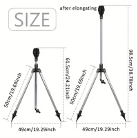 360° Rotating Tripod Sprinkler for Lawn/Garden, Double-Sided Coverage, Telescoping Design 6