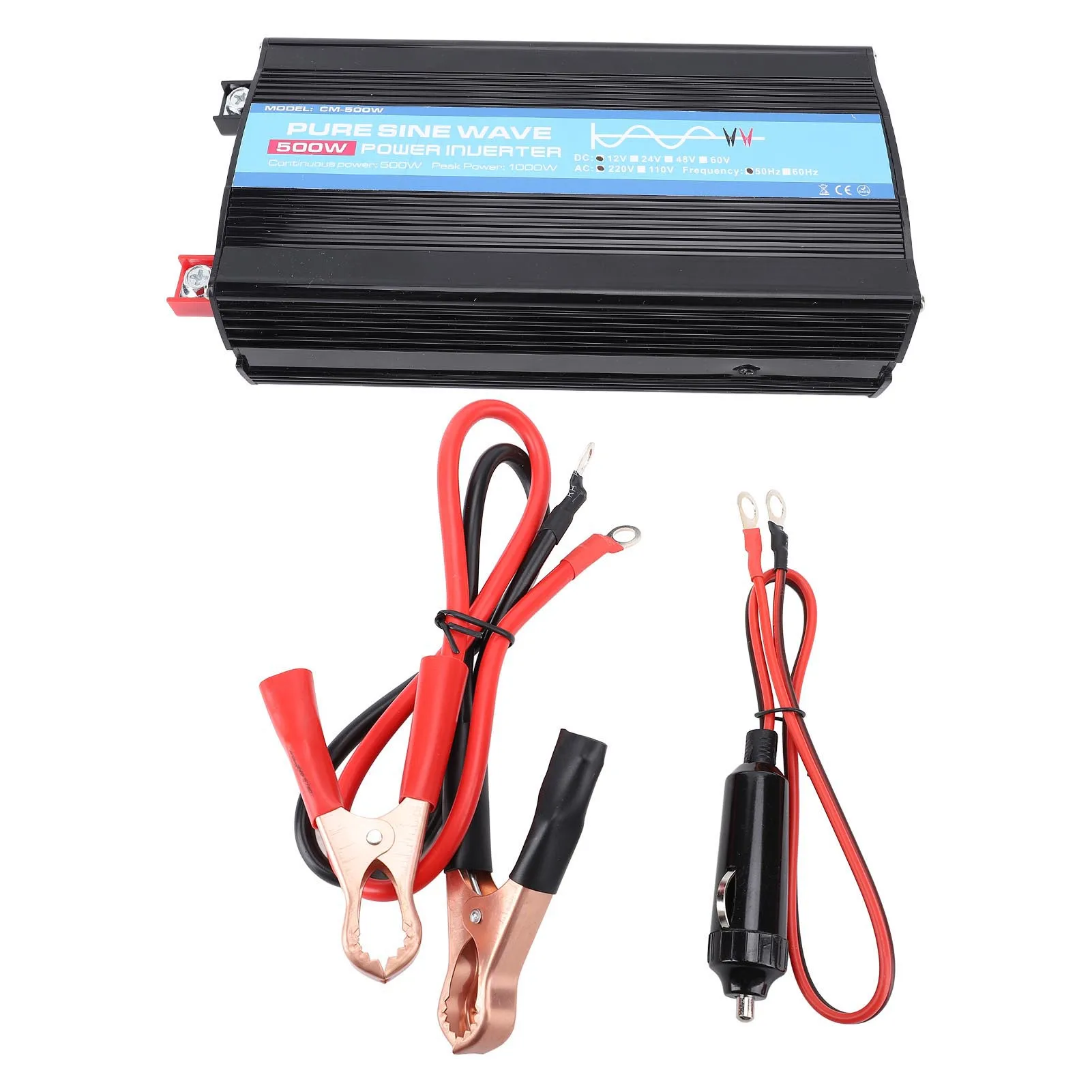 

Pure Sine Inverter High Conversion Efficiency Digital LCD Display Intuitive Operating 12V To 120V AC Converter for Car
