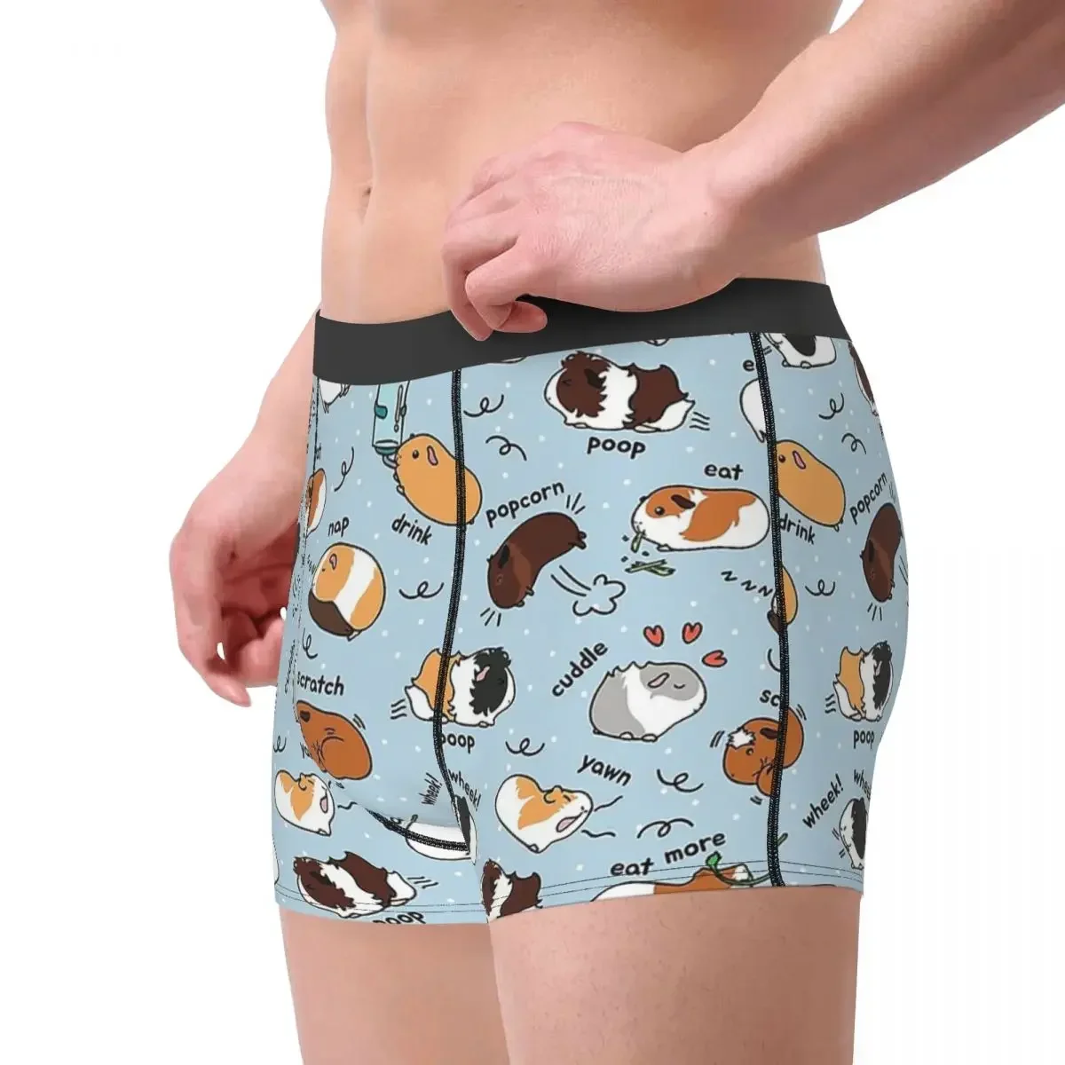 Guinea Pig Cavia Porcellus Animal Daily To Do List Blue Background Underpants Panties Man Underwear Shorts Boxer Briefs