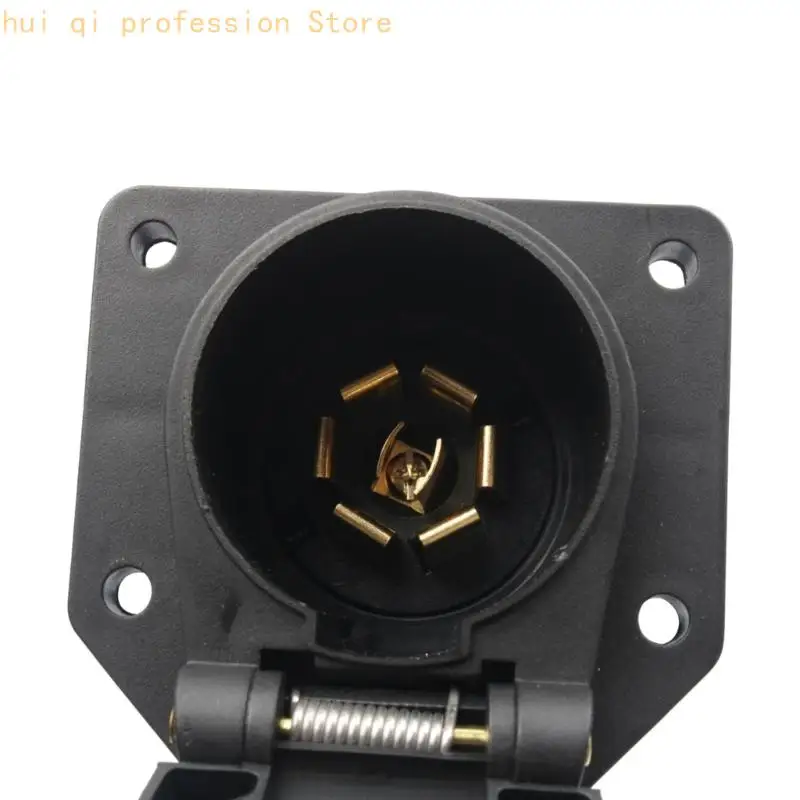 7-Wege-Steckdosenadapter für Anhänger 12V Verdrahtungsanschluss mit Montageflansch H8WE – Detail 7