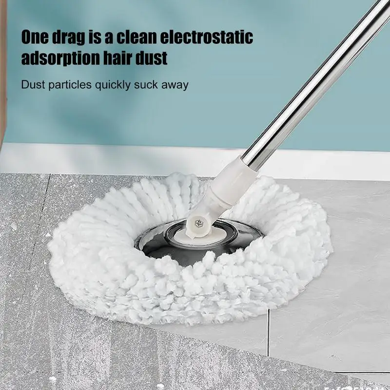 Universal Mop Head Refill Rotating Spinning Mops Microfibers Round Mopping Head Microfiber Rag Mop Cloth Replacement Clean Tool