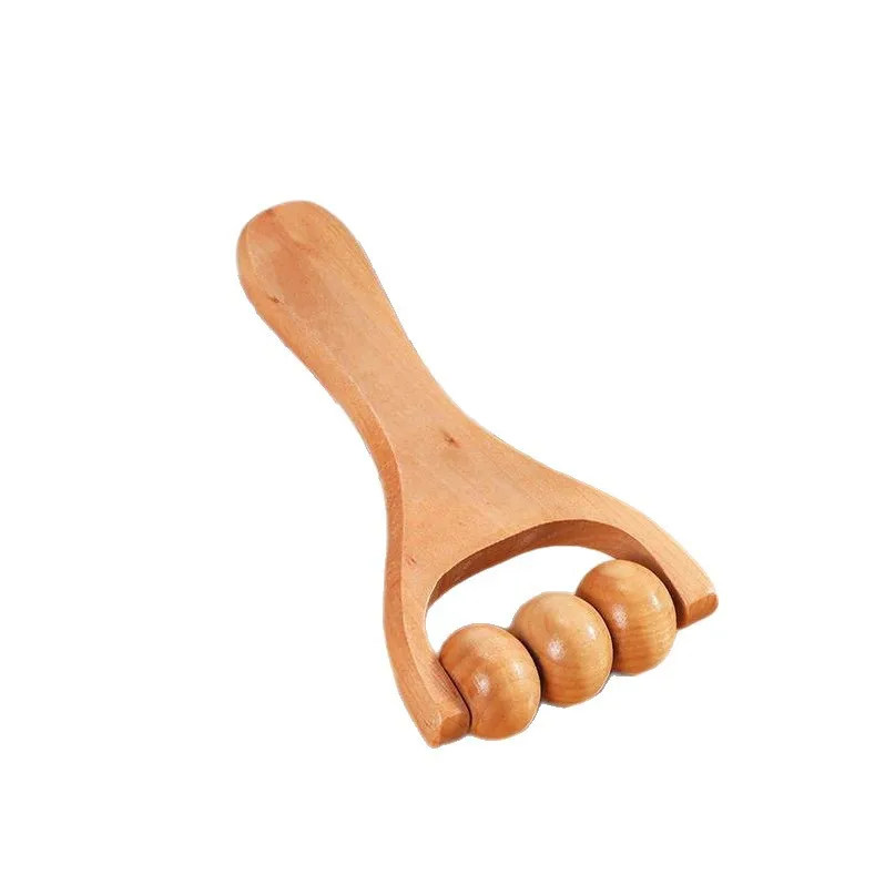 Manual massager Wooden roller type health care equipment Sole of feet Back massage wheel Roller whole body