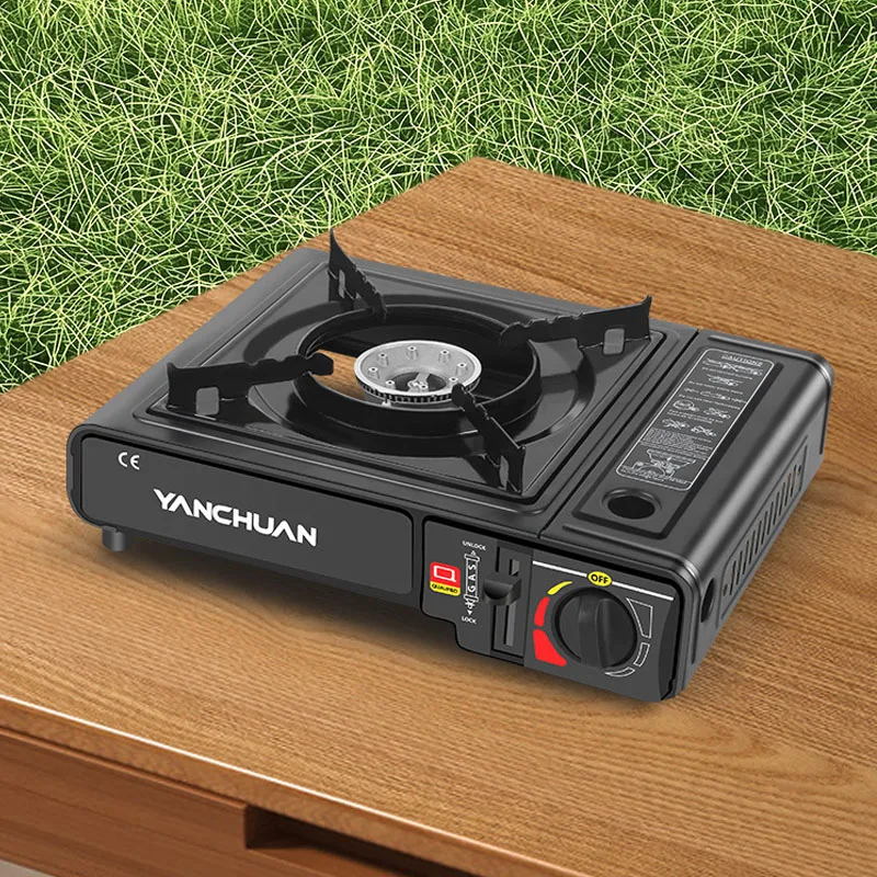 

Cassette Gas Stove Portable For Outdoor Camping Picnic Cooker Barbecue BBQ Cooking Kitchen Butane Dual Gas Source