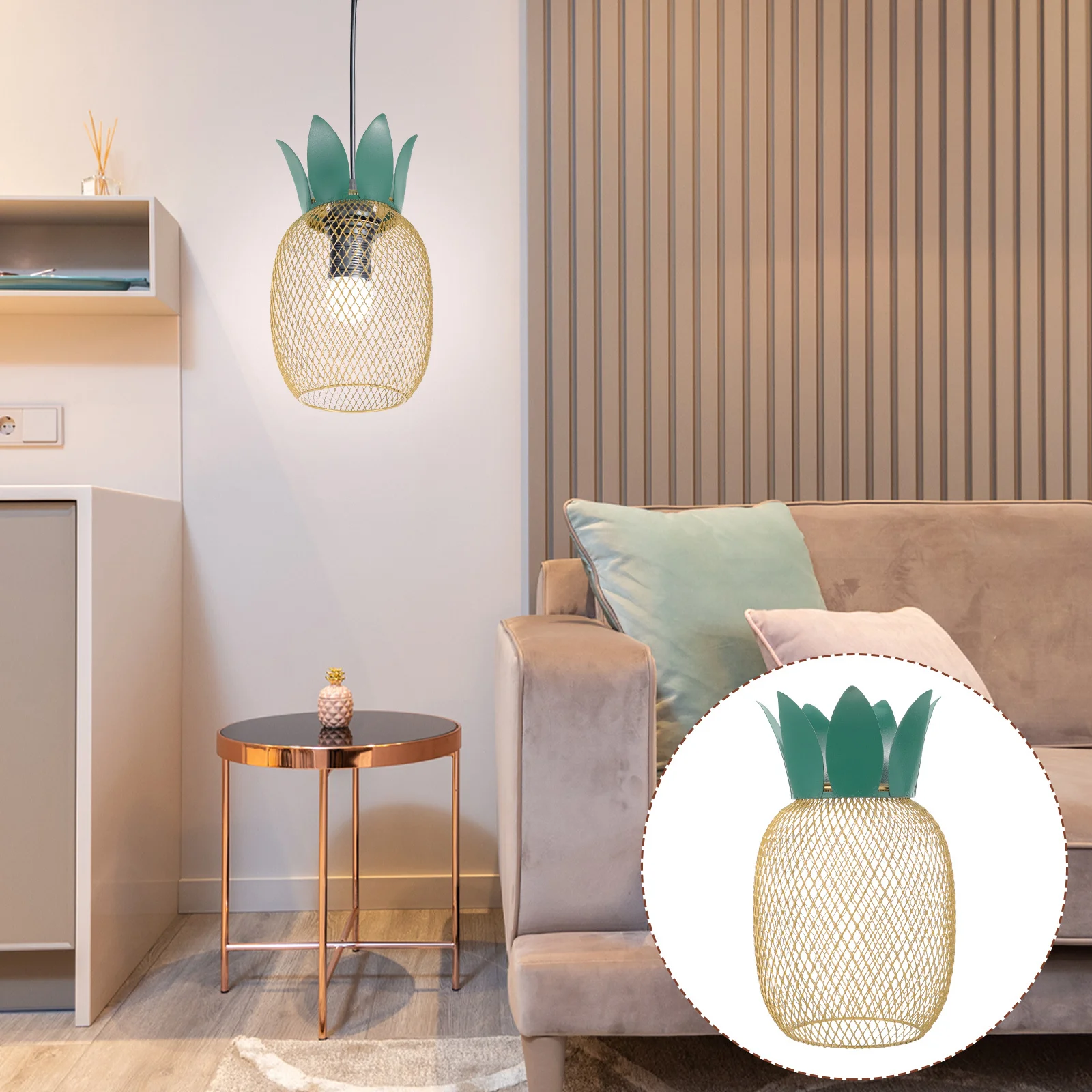 

Decorative Hollow Out Metal Pendant Light Cover Mesh Lamp Shade Cover Household Light Bulb Cage Guard Metal Wire Lampshade