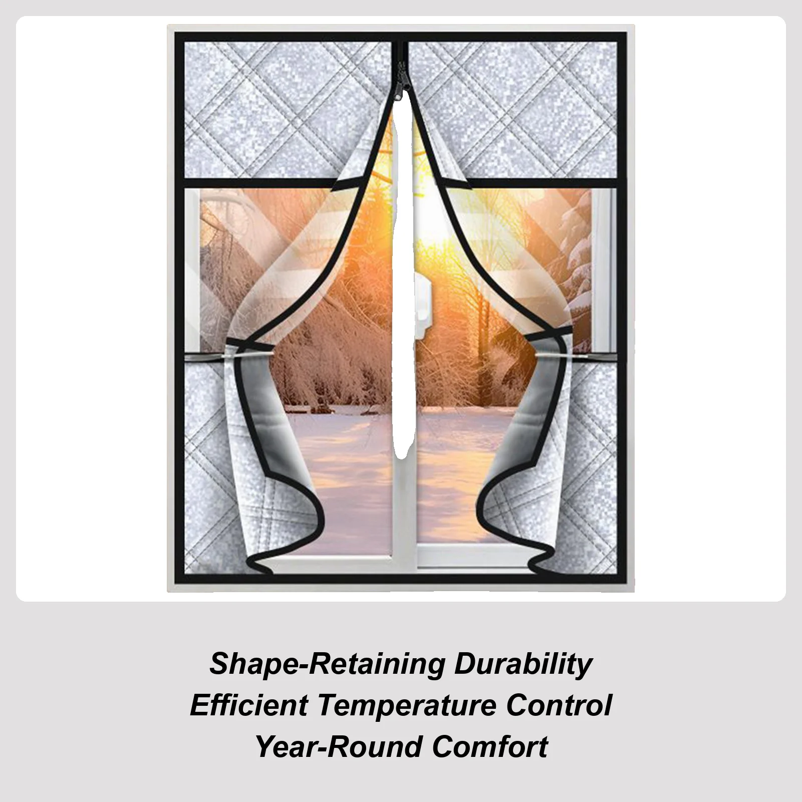 

Термальный оконный чехол для зимы, холодная погода, без сверления, теплоизоляционный чехол для окна для квартиры, общежития, спальни, ванной комнаты, аренда