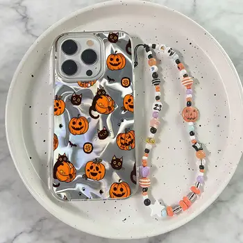 Pouzdro s motivem halloweenské dýně s duchem pro Samsung Galaxy A36 A06 A04 A53 A25 A14 A03 M14 A24 A32 A52 A52S A05 A05S A23 M23 M13 A51 10 nejlepší prodej případ M13 - №8
