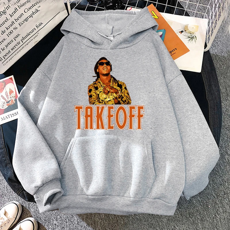 Rip Takeoff 1944-2022 Graphic Hoodie Hipster Rap Hip-hop Men Pullover Female Punk Creative Cool Autumn and Winter Sweatshirt