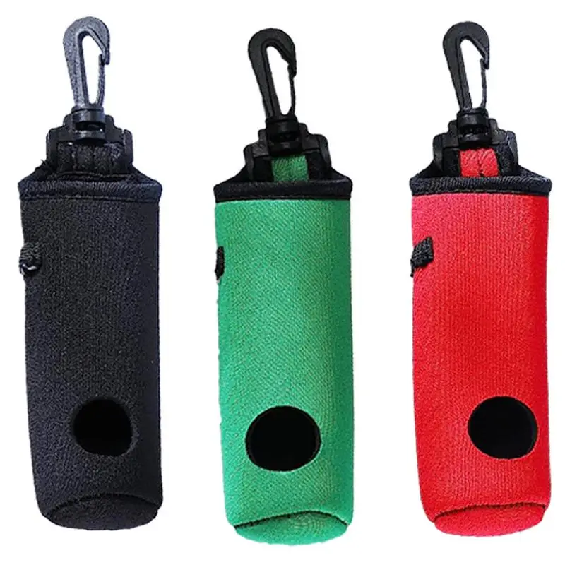 Golf Ball Sleeve e Tee Holder, Golf Ball Carrier Bag, Acessórios de golfe ao ar livre, Belt Clip