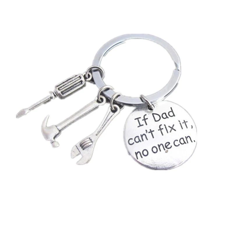 New If Dad Can't Fix It No One Can DIY Tool Wrench Spanner Rule Hammer Model Key Chain Key Ring Keychain Keyring Gift