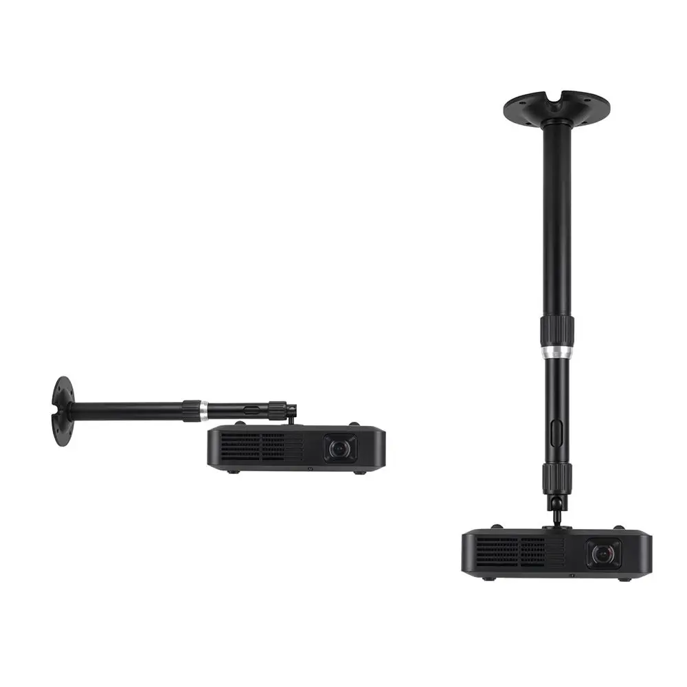 1pcs 360 Rotatable Projector Ceiling Mount Adjustable Length Black Projector Wall Mount Adjustable Projector Mount