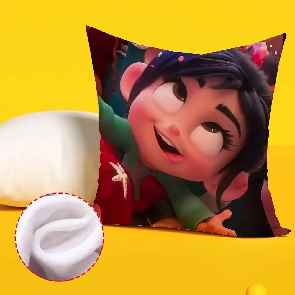 Cute A-Wreck-It Ralph-H Pillow Case Pattern Printed Pillowcase For Living Room Sofa Cushion Cover & Bedroom Decor
