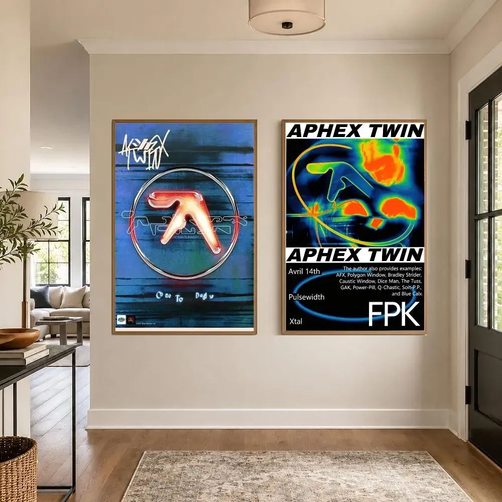 Music Electronic Aphex Twin Poster Graphic Wall Art Poster HD Waterproof PP Paper Print Bedroom Living Room Office Decor Gift