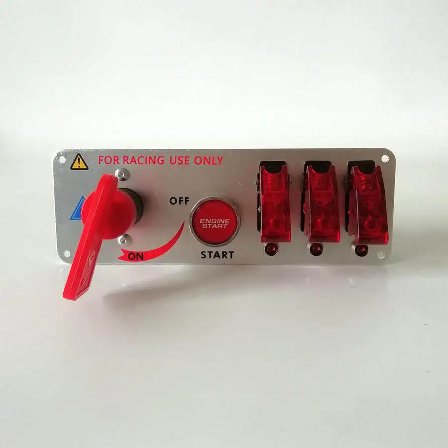 12V modified car combination switch control panel racing car ignition one-click start universal