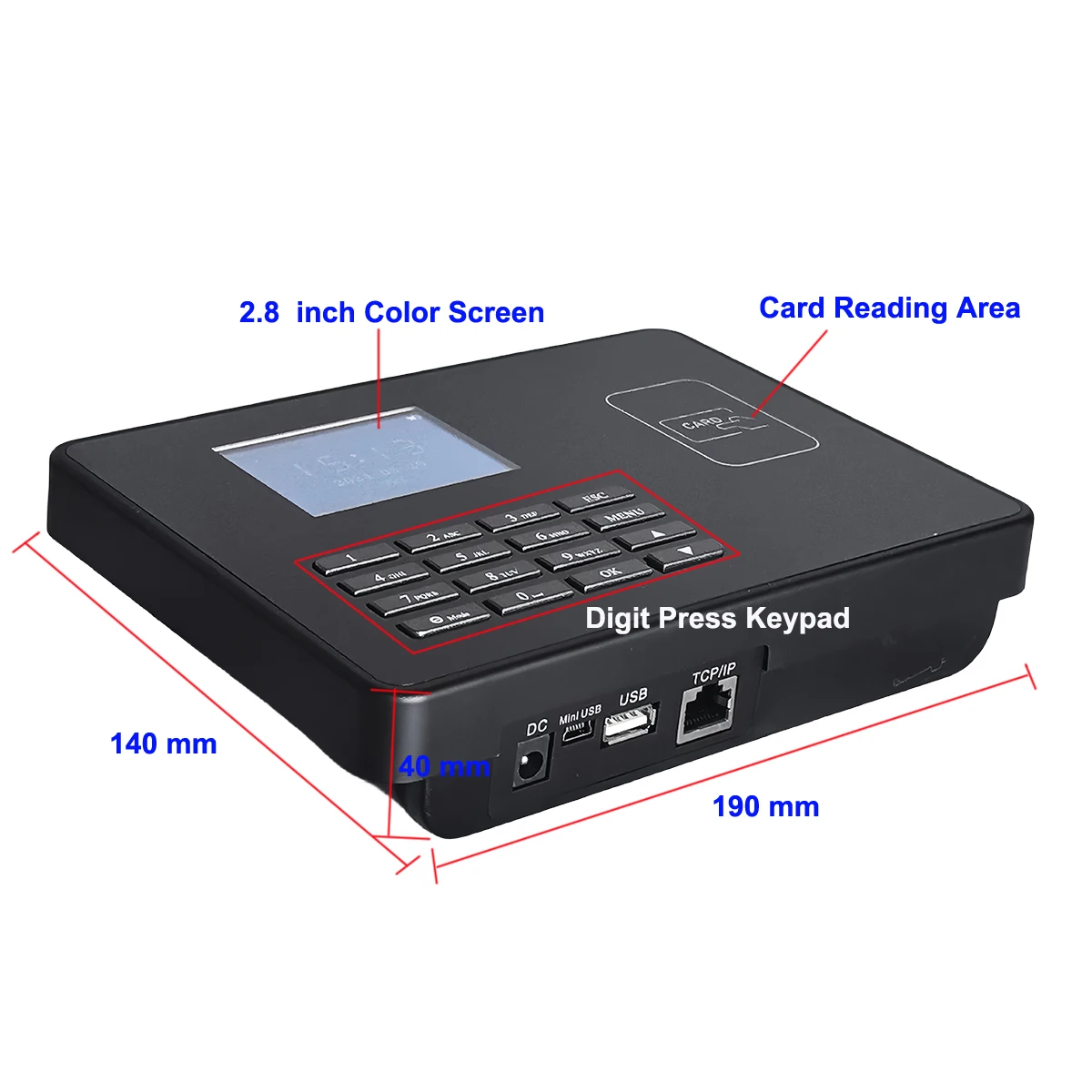 WiFi Proximity RFID IC NFC Card Time presenze Machine Smart Card Clock System assistenza al controllo dei dipendenti con opzione batteria