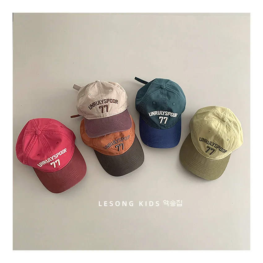 Korean Children's Color Blocked Duckbill Cap for Spring Autumn Travel Boys Girls 2026 New Casual Soft Top Baseball Cap