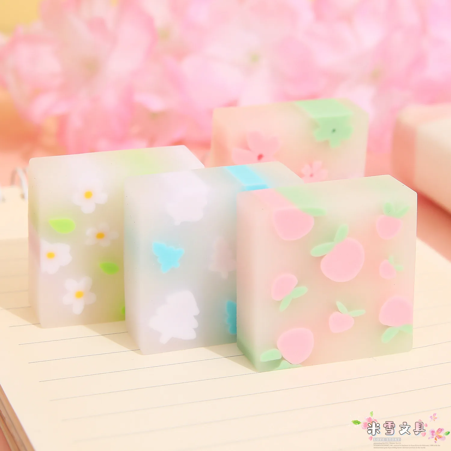 Sandwich eraser for primary students, pencil eraser only stationery  bulk stationery items for school and office  kawaii eraser