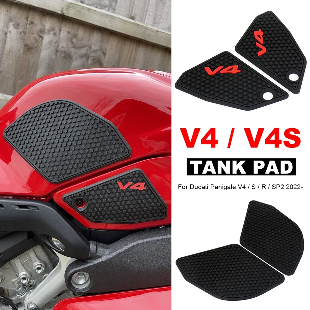 

Tank Grips For Ducati Panigale V4 Panigale V4S /SP2 2022 2023 Fuel Tank Pad Tank Protection Sticker Knee Grip Pads Knee Traction