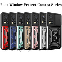 Coque For Infinix Hot 30i 30 X6831 Case Push Window Lens Coverage Ring Bracket Etui For Infinix Hot 20s 12 Play 11S NFC Cover