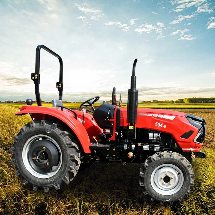 China 4WD 50hp Mini Farm Tractor Front End Loader Backhoe  Engine 4x4 Small Tractor Agriculture Farming Mini-Trucks-for