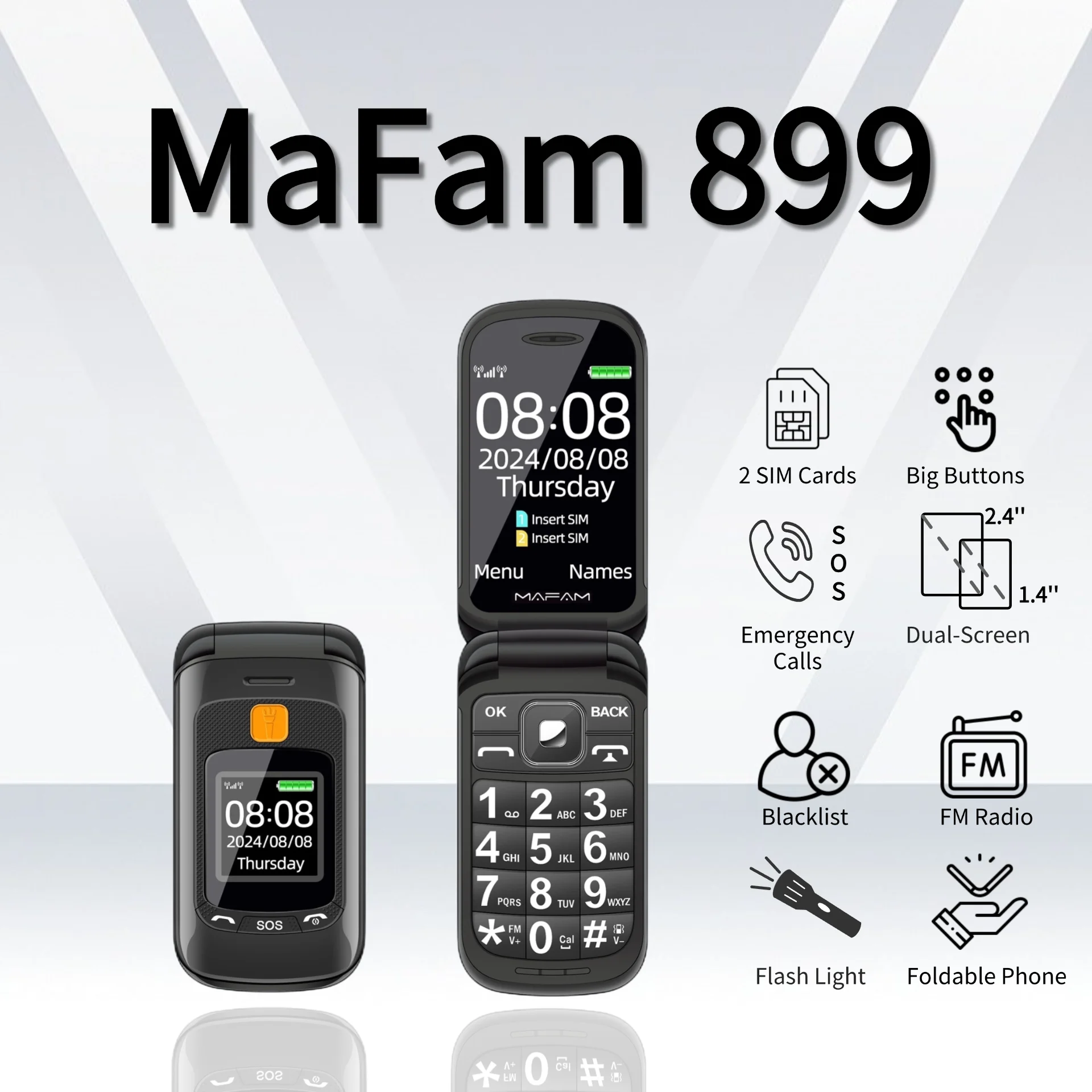 Mafam сложенный мобильный телефон для пожилых людей с двумя дисплеями, большой экран, кнопка SOS, чехол для скоростного вызова, мобильный телефон для пожилых людей, двойной SIM, прочный, рабочий Mafam сложенный мобильный телефон для пожилых людей с двумя дисплеями, большой экран, кнопка SOS, чехол для скоростного вызова, мобильный телефон для пожилых людей, двойной SIM, прочный, рабочий