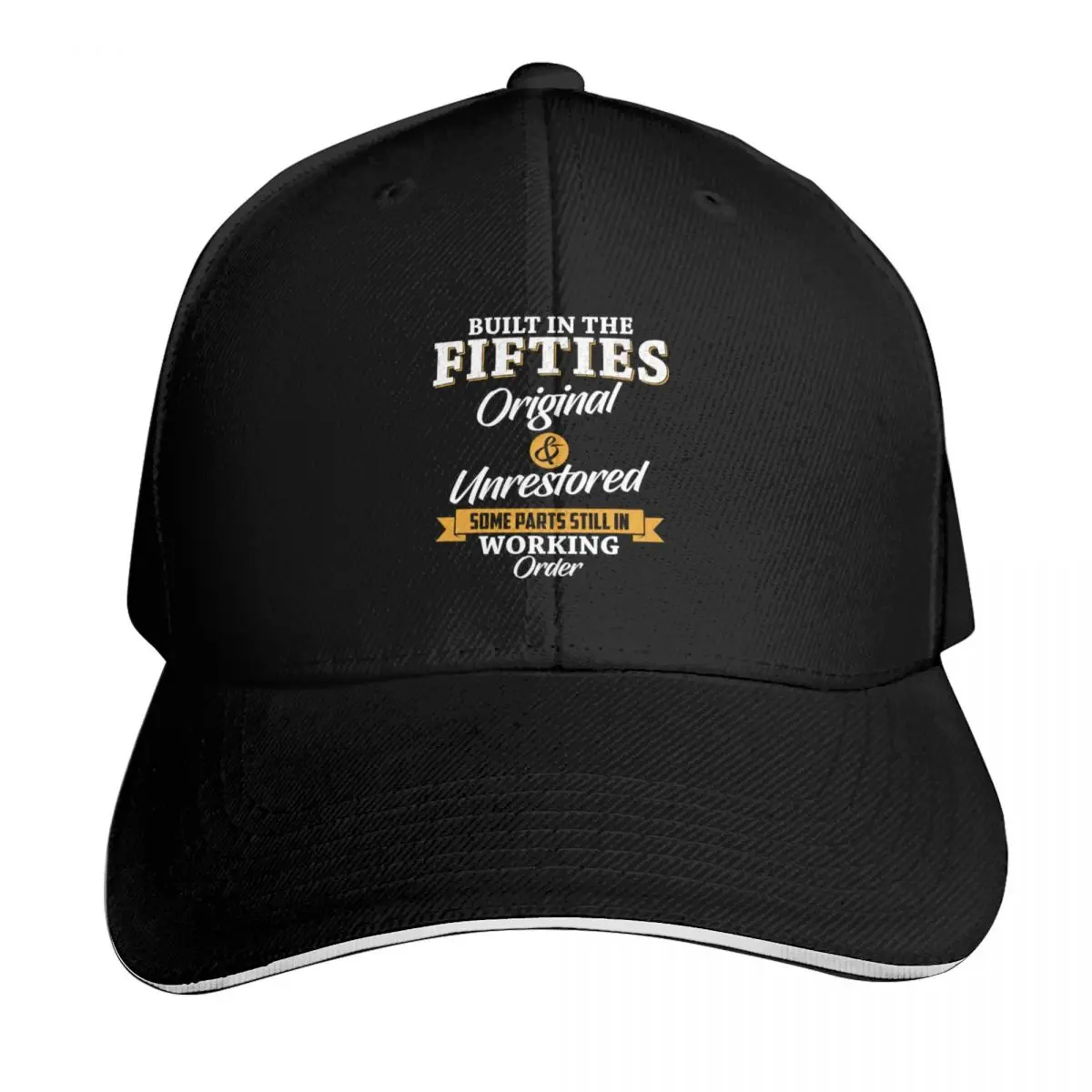 Built In The Fifties Built In The 50s Birthday Baseball Cap Lightweight Packable Gift for Him Her Casual Daily Wear